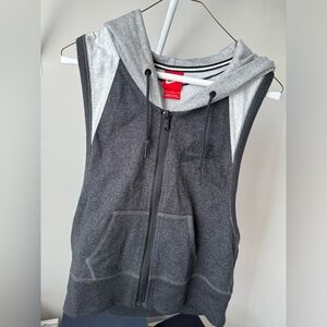 Nike sleeveless grey hoodie
